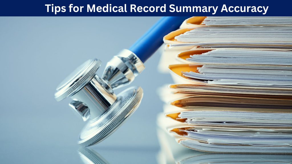 Tips for medical record summary